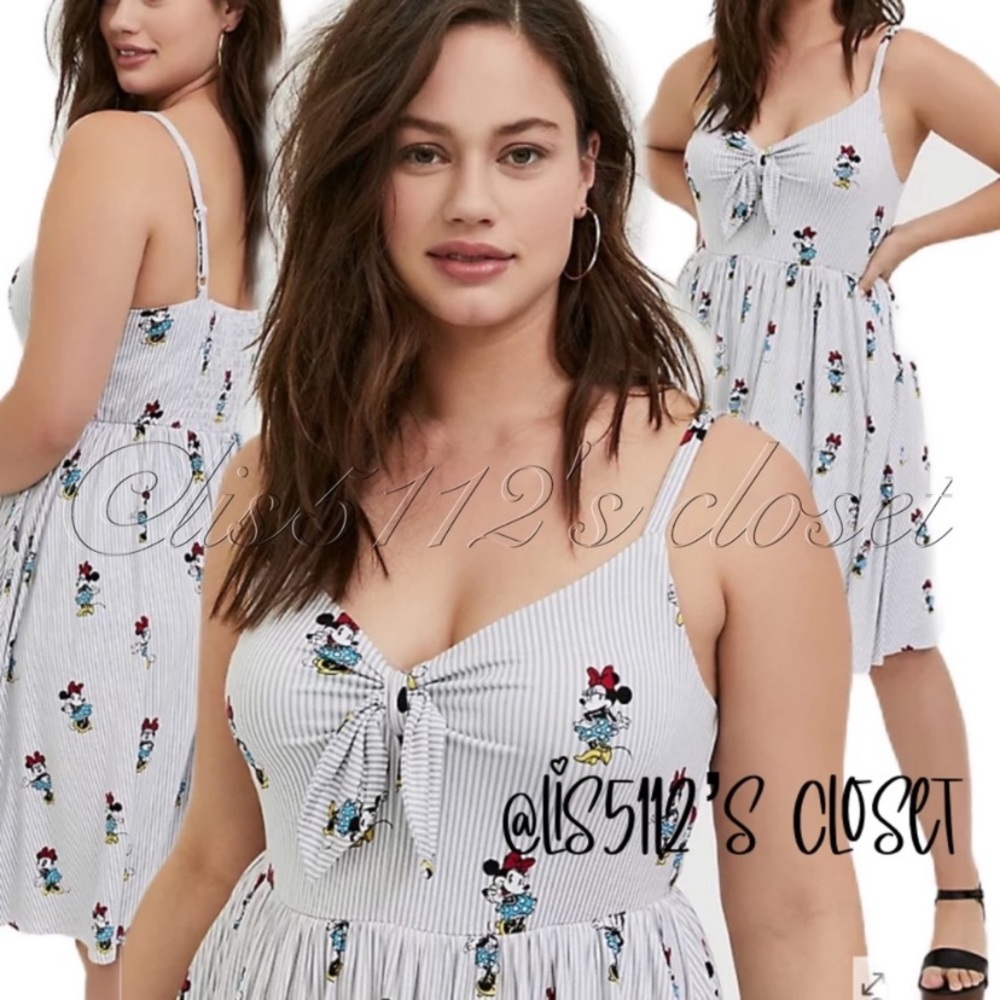 Torrid x Her Universe Disney Retro Minnie Mouse Striped Swing Dress 4X 26 - Picture 10 of 14
